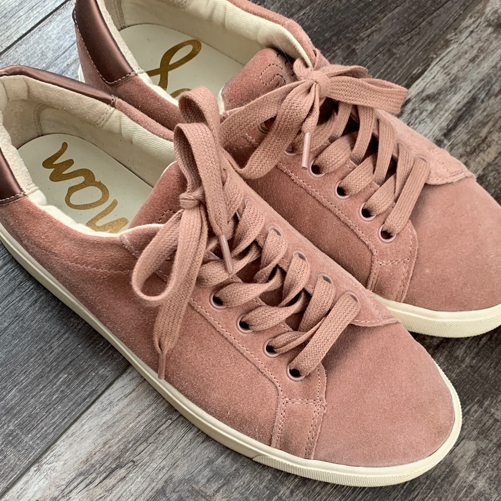 Sam Edelman Blush Suede Sneakers